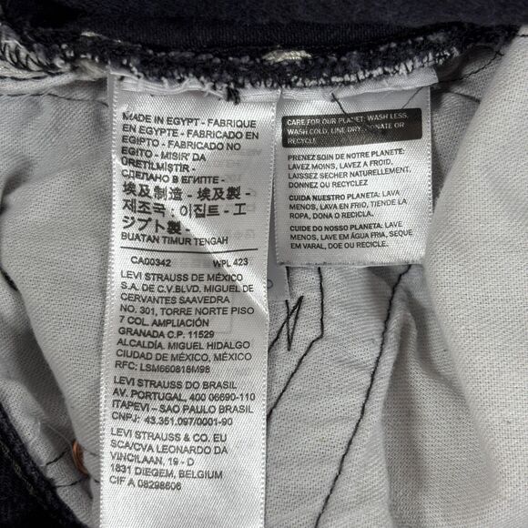 Vintage Levis 501 Jeans Men's 32x34 Black Straight Leg Button Fly Classic - Picture 12 of 14